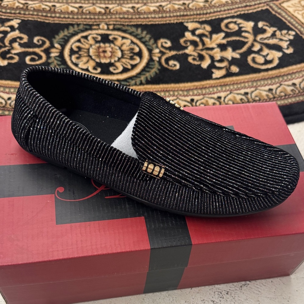 Amalfi Black and Gold Men's Loafers
